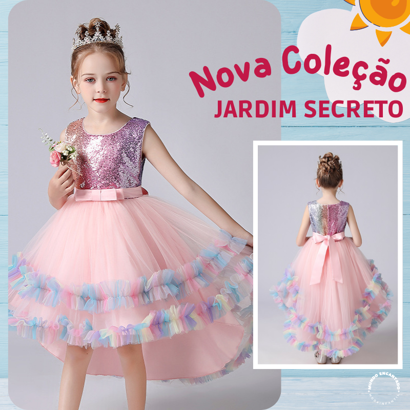Vestido Mundo Encantado© Coleção Jardim Secreto - Cecília/Rosa