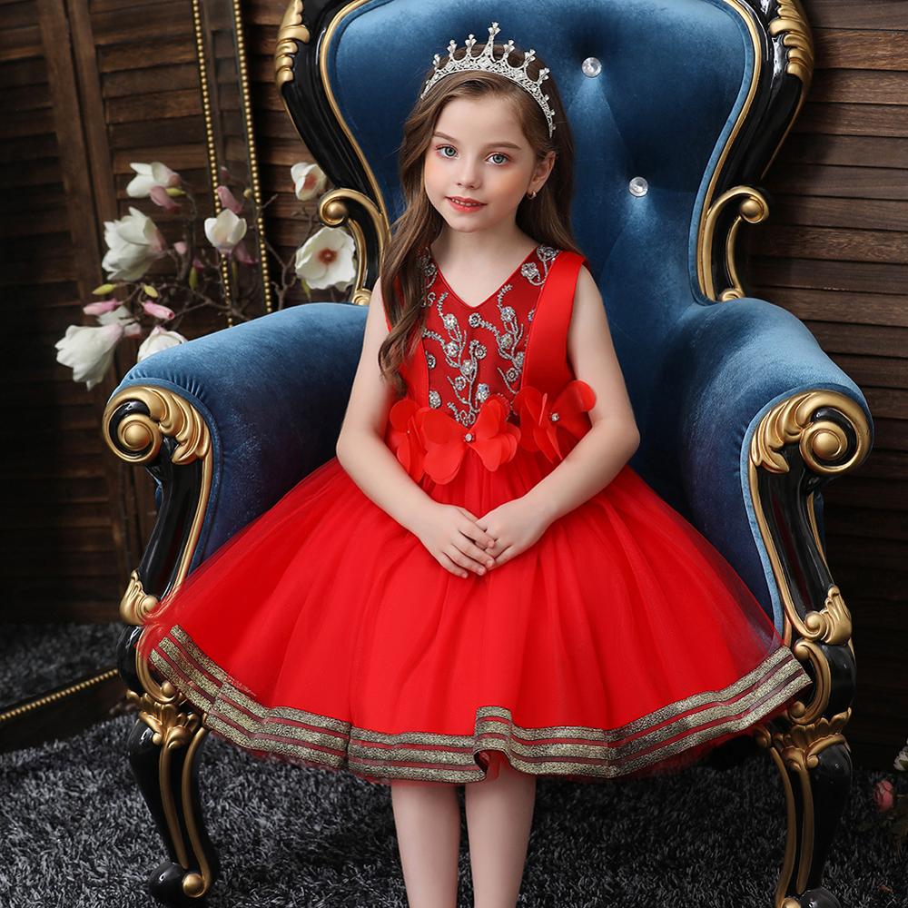 Vestido Mundo Encantado Coleção Princesas - Vermelho/Dourado